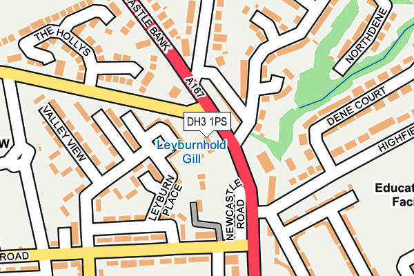 DH3 1PS map - OS OpenMap – Local (Ordnance Survey)