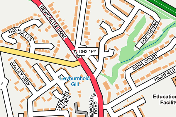 DH3 1PY map - OS OpenMap – Local (Ordnance Survey) DH3 1PY map - OS OpenMap – Local (Ordnance Survey)