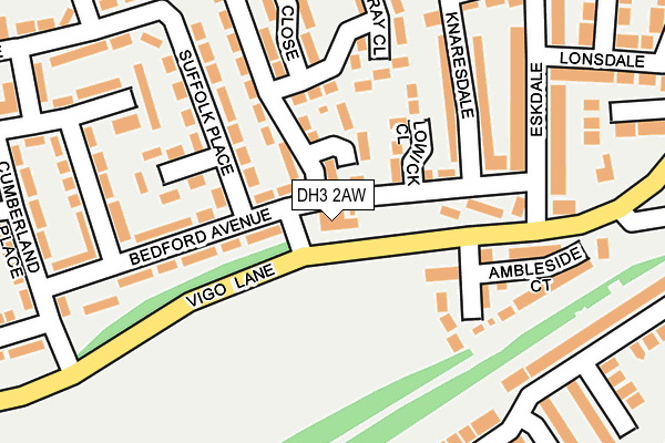 DH3 2AW map - OS OpenMap – Local (Ordnance Survey) DH3 2AW map - OS OpenMap – Local (Ordnance Survey)