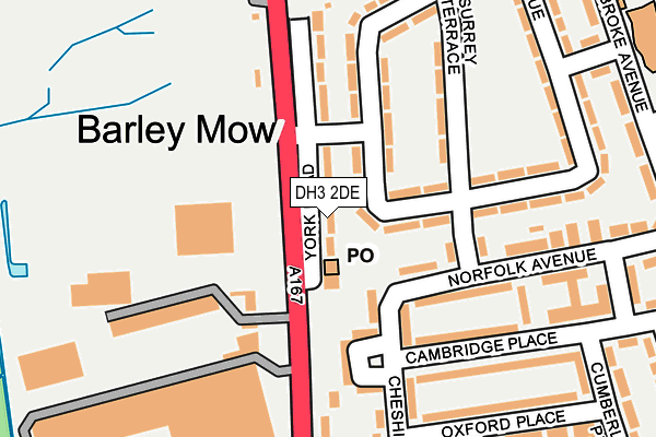 DH3 2DE map - OS OpenMap – Local (Ordnance Survey)