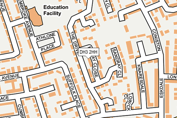 DH3 2HH map - OS OpenMap – Local (Ordnance Survey) DH3 2HH map - OS OpenMap – Local (Ordnance Survey)
