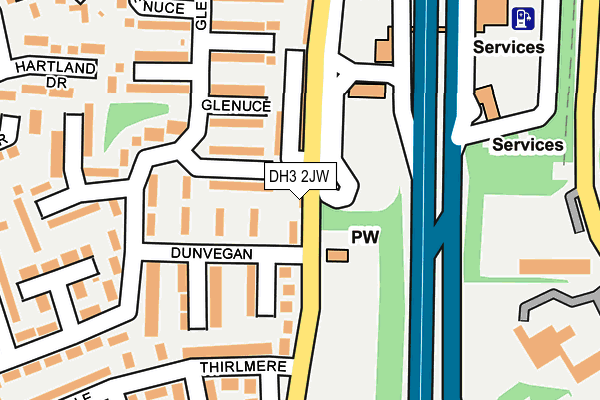 DH3 2JW map - OS OpenMap – Local (Ordnance Survey) DH3 2JW map - OS OpenMap – Local (Ordnance Survey)