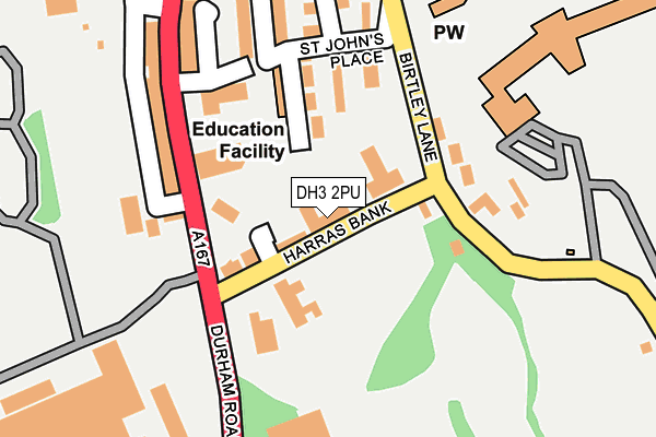 DH3 2PU map - OS OpenMap – Local (Ordnance Survey)