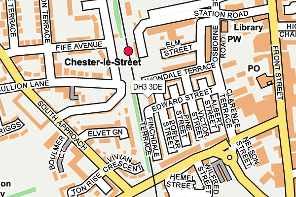 DH3 3DE map - OS OpenMap – Local (Ordnance Survey)