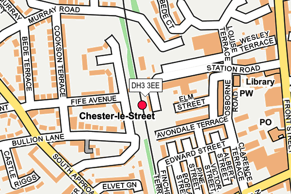 DH3 3EE map - OS OpenMap – Local (Ordnance Survey)