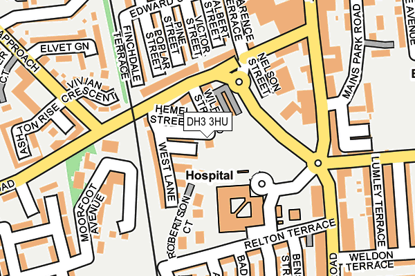 DH3 3HU map - OS OpenMap – Local (Ordnance Survey) DH3 3HU map - OS OpenMap – Local (Ordnance Survey)