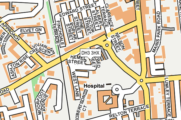 DH3 3HX map - OS OpenMap – Local (Ordnance Survey) DH3 3HX map - OS OpenMap – Local (Ordnance Survey)