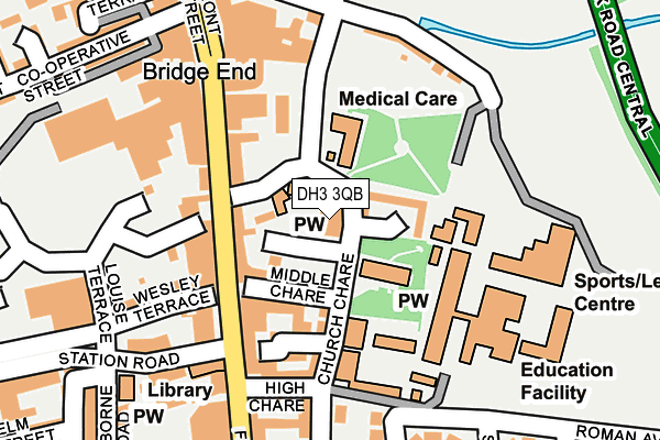 DH3 3QB map - OS OpenMap – Local (Ordnance Survey) DH3 3QB map - OS OpenMap – Local (Ordnance Survey)
