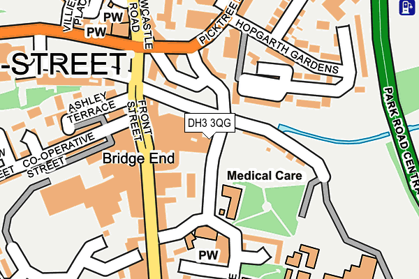 DH3 3QG map - OS OpenMap – Local (Ordnance Survey)