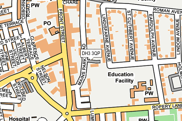 DH3 3QP map - OS OpenMap – Local (Ordnance Survey) DH3 3QP map - OS OpenMap – Local (Ordnance Survey)