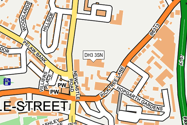 DH3 3SN map - OS OpenMap – Local (Ordnance Survey) DH3 3SN map - OS OpenMap – Local (Ordnance Survey)