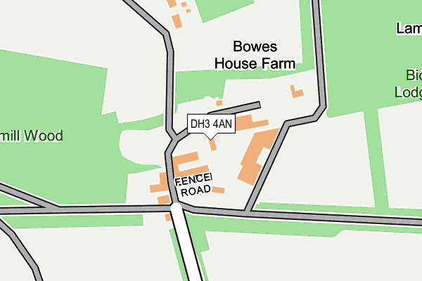 DH3 4AN map - OS OpenMap – Local (Ordnance Survey) DH3 4AN map - OS OpenMap – Local (Ordnance Survey)