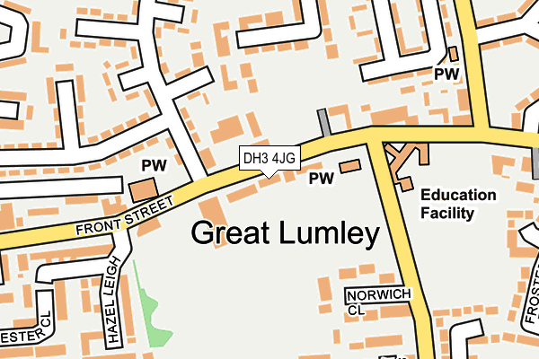 DH3 4JG map - OS OpenMap – Local (Ordnance Survey) DH3 4JG map - OS OpenMap – Local (Ordnance Survey)