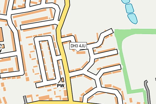 DH3 4JU map - OS OpenMap – Local (Ordnance Survey) DH3 4JU map - OS OpenMap – Local (Ordnance Survey)