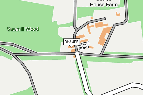 DH3 4PF map - OS OpenMap – Local (Ordnance Survey) DH3 4PF map - OS OpenMap – Local (Ordnance Survey)