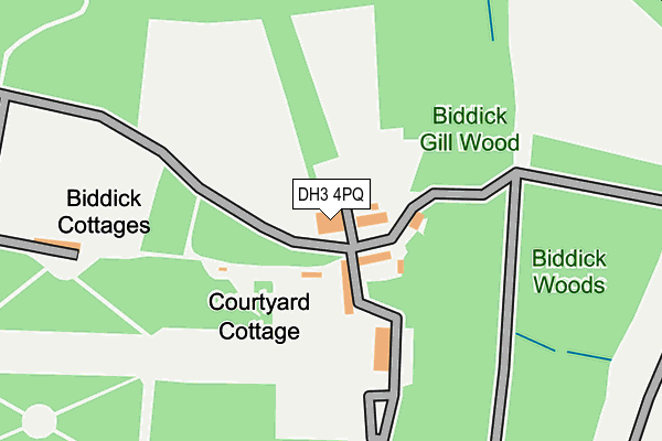 DH3 4PQ map - OS OpenMap – Local (Ordnance Survey) DH3 4PQ map - OS OpenMap – Local (Ordnance Survey)