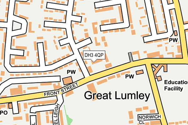 DH3 4QP map - OS OpenMap – Local (Ordnance Survey) DH3 4QP map - OS OpenMap – Local (Ordnance Survey)