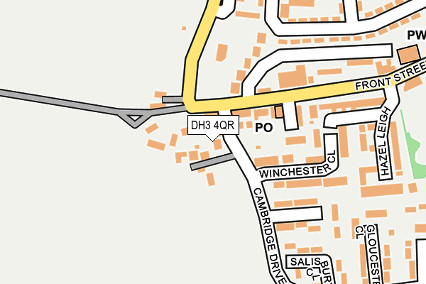 DH3 4QR map - OS OpenMap – Local (Ordnance Survey) DH3 4QR map - OS OpenMap – Local (Ordnance Survey)
