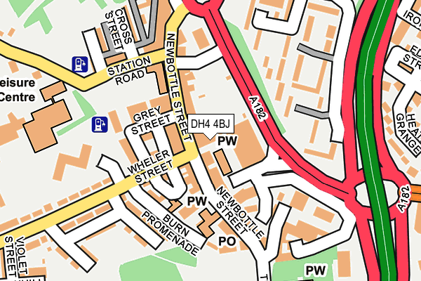 DH4 4BJ map - OS OpenMap – Local (Ordnance Survey) DH4 4BJ map - OS OpenMap – Local (Ordnance Survey)