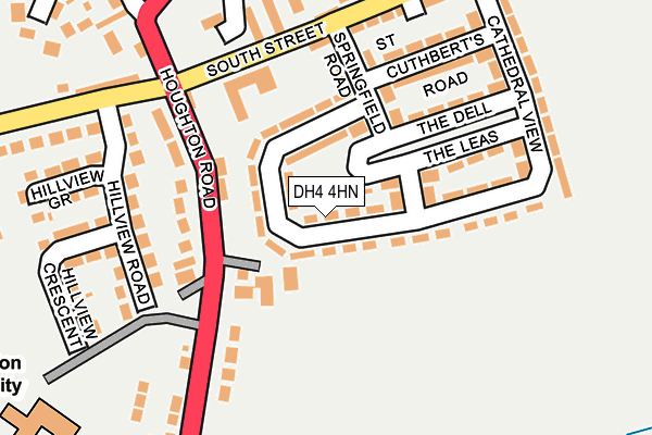 DH4 4HN map - OS OpenMap – Local (Ordnance Survey) DH4 4HN map - OS OpenMap – Local (Ordnance Survey)