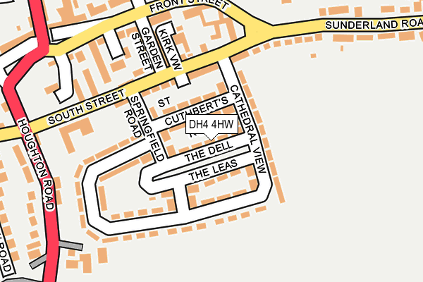 DH4 4HW map - OS OpenMap – Local (Ordnance Survey) DH4 4HW map - OS OpenMap – Local (Ordnance Survey)