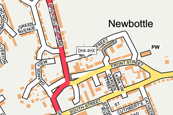 DH4 4HX map - OS OpenMap – Local (Ordnance Survey) DH4 4HX map - OS OpenMap – Local (Ordnance Survey)