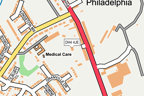 DH4 4JE map - OS OpenMap – Local (Ordnance Survey) DH4 4JE map - OS OpenMap – Local (Ordnance Survey)