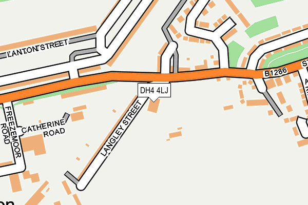DH4 4LJ map - OS OpenMap – Local (Ordnance Survey) DH4 4LJ map - OS OpenMap – Local (Ordnance Survey)