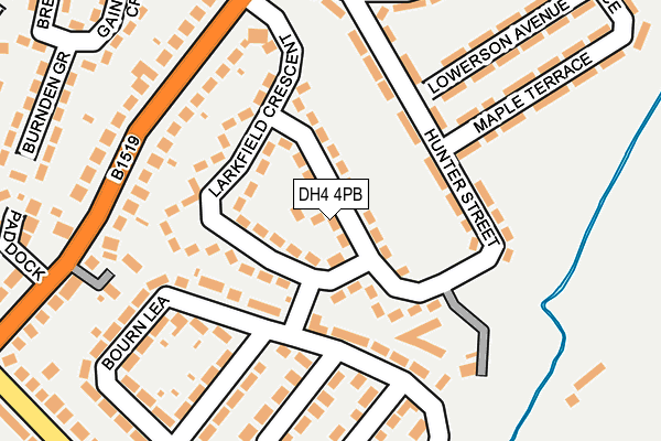 DH4 4PB map - OS OpenMap – Local (Ordnance Survey) DH4 4PB map - OS OpenMap – Local (Ordnance Survey)