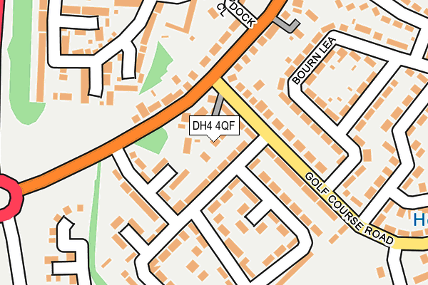 DH4 4QF map - OS OpenMap – Local (Ordnance Survey) DH4 4QF map - OS OpenMap – Local (Ordnance Survey)