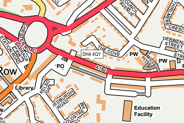 DH4 4QY map - OS OpenMap – Local (Ordnance Survey) DH4 4QY map - OS OpenMap – Local (Ordnance Survey)