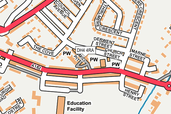 DH4 4RA map - OS OpenMap – Local (Ordnance Survey)