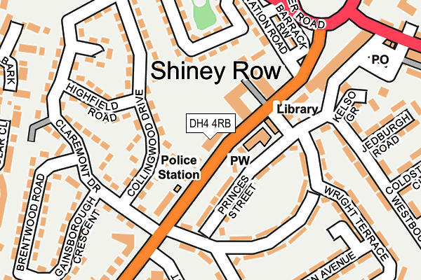 DH4 4RB map - OS OpenMap – Local (Ordnance Survey) DH4 4RB map - OS OpenMap – Local (Ordnance Survey)