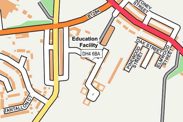 DH4 6BA map - OS OpenMap – Local (Ordnance Survey) DH4 6BA map - OS OpenMap – Local (Ordnance Survey)