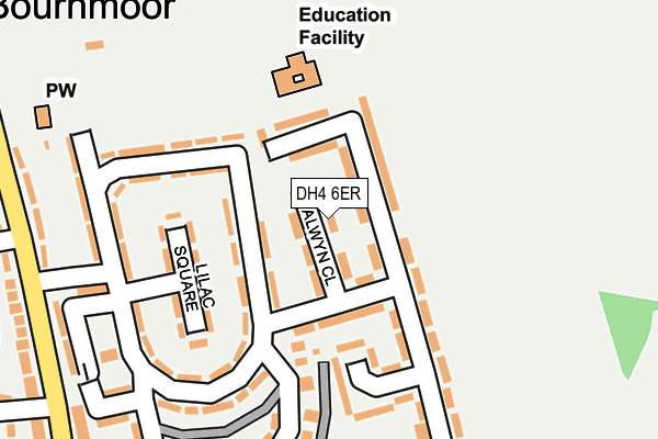 DH4 6ER map - OS OpenMap – Local (Ordnance Survey) DH4 6ER map - OS OpenMap – Local (Ordnance Survey)