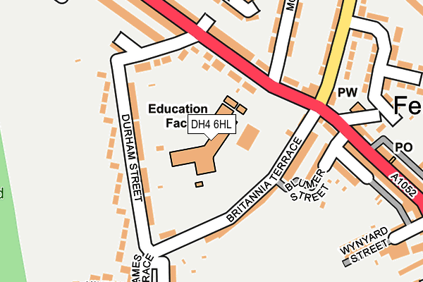 DH4 6HL map - OS OpenMap – Local (Ordnance Survey) DH4 6HL map - OS OpenMap – Local (Ordnance Survey)