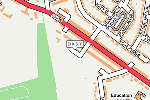 DH4 6JY map - OS OpenMap – Local (Ordnance Survey) DH4 6JY map - OS OpenMap – Local (Ordnance Survey)