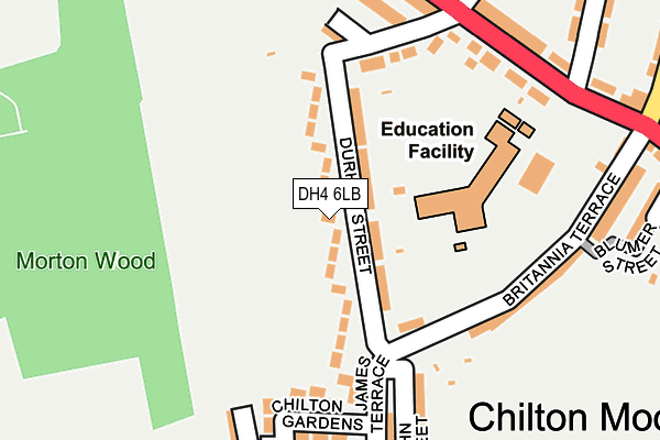 DH4 6LB map - OS OpenMap – Local (Ordnance Survey) DH4 6LB map - OS OpenMap – Local (Ordnance Survey)