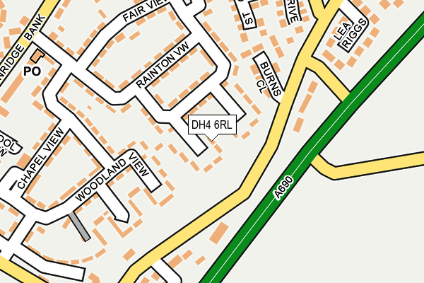 DH4 6RL map - OS OpenMap – Local (Ordnance Survey) DH4 6RL map - OS OpenMap – Local (Ordnance Survey)