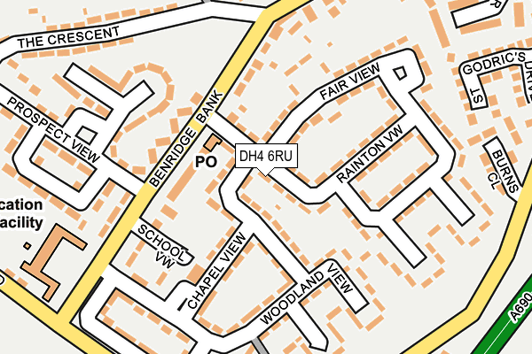 DH4 6RU map - OS OpenMap – Local (Ordnance Survey) DH4 6RU map - OS OpenMap – Local (Ordnance Survey)