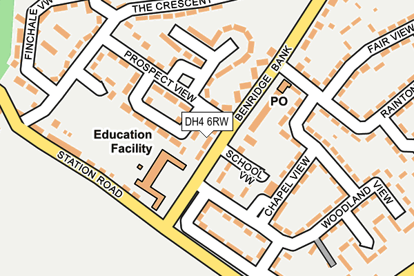 DH4 6RW map - OS OpenMap – Local (Ordnance Survey) DH4 6RW map - OS OpenMap – Local (Ordnance Survey)