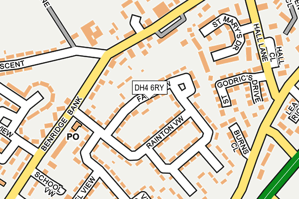 DH4 6RY map - OS OpenMap – Local (Ordnance Survey) DH4 6RY map - OS OpenMap – Local (Ordnance Survey)