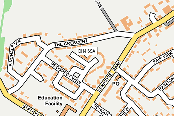 DH4 6SA map - OS OpenMap – Local (Ordnance Survey) DH4 6SA map - OS OpenMap – Local (Ordnance Survey)