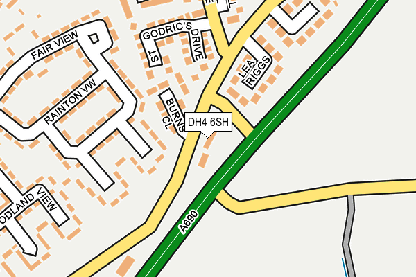 DH4 6SH map - OS OpenMap – Local (Ordnance Survey) DH4 6SH map - OS OpenMap – Local (Ordnance Survey)