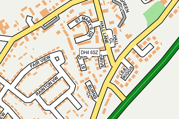 DH4 6SZ map - OS OpenMap – Local (Ordnance Survey) DH4 6SZ map - OS OpenMap – Local (Ordnance Survey)