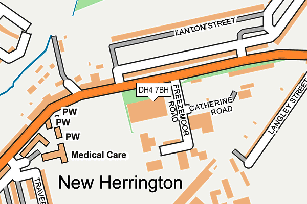 DH4 7BH map - OS OpenMap – Local (Ordnance Survey) DH4 7BH map - OS OpenMap – Local (Ordnance Survey)