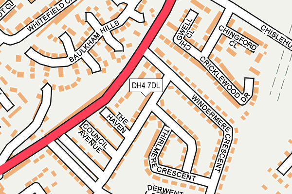 DH4 7DL map - OS OpenMap – Local (Ordnance Survey) DH4 7DL map - OS OpenMap – Local (Ordnance Survey)