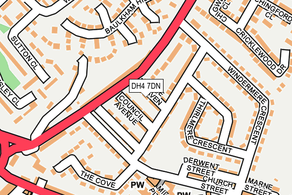 DH4 7DN map - OS OpenMap – Local (Ordnance Survey) DH4 7DN map - OS OpenMap – Local (Ordnance Survey)