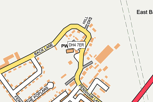DH4 7ER map - OS OpenMap – Local (Ordnance Survey) DH4 7ER map - OS OpenMap – Local (Ordnance Survey)