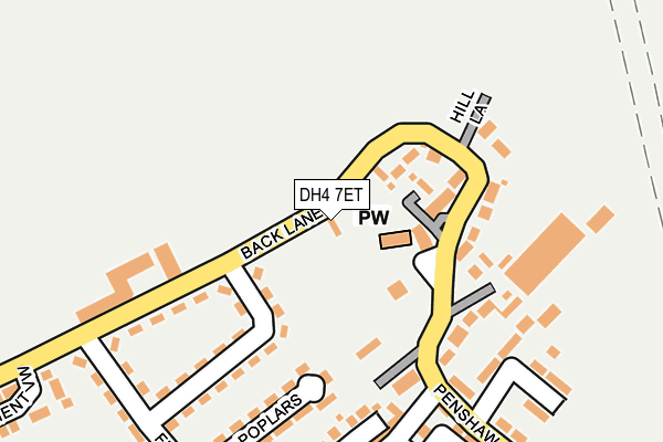 DH4 7ET map - OS OpenMap – Local (Ordnance Survey) DH4 7ET map - OS OpenMap – Local (Ordnance Survey)
